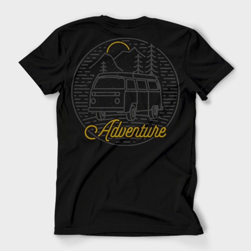 Adventure t shirt designs for merch teespring and printful