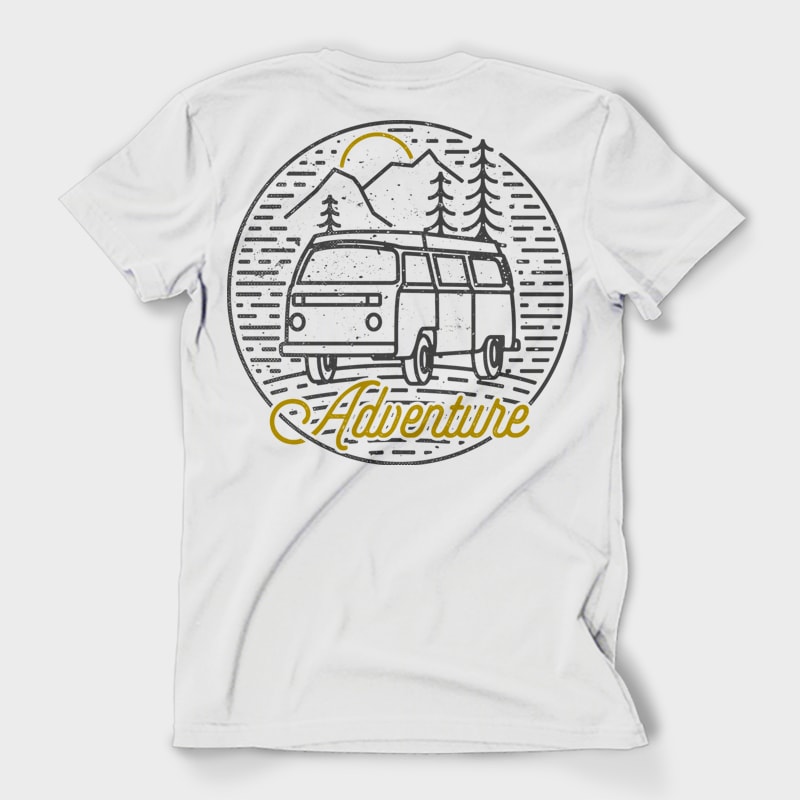 Adventure t shirt designs for merch teespring and printful