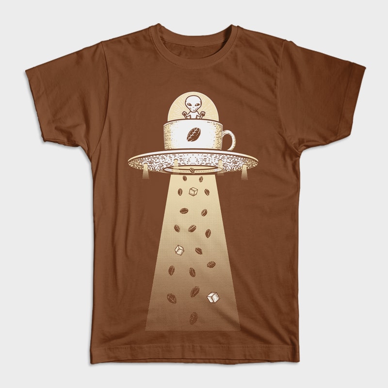 Alien Coffee Invasion tshirt-factory.com