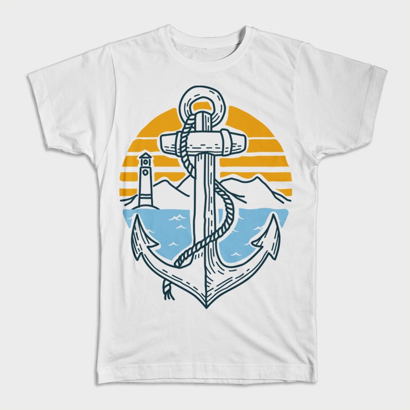 Anchor Point t shirt design graphic