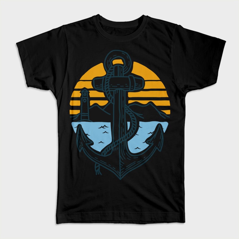 Anchor Point t shirt design graphic