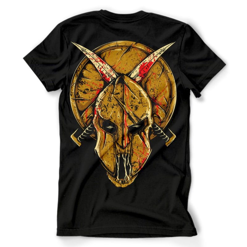 Skull Spartan tshirt design for sale