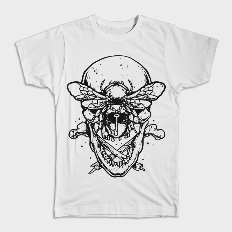 Butter Skull t shirt designs for merch teespring and printful