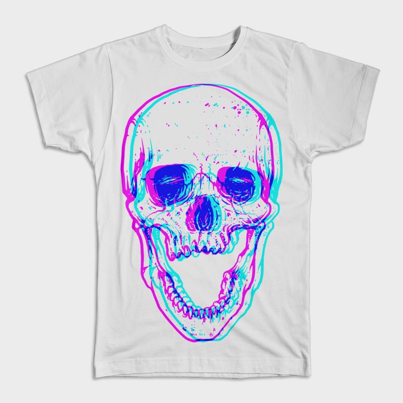 CMSkull t shirt design graphic