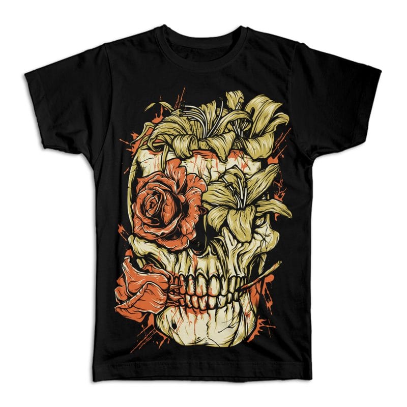 Death Flower t shirt design png
