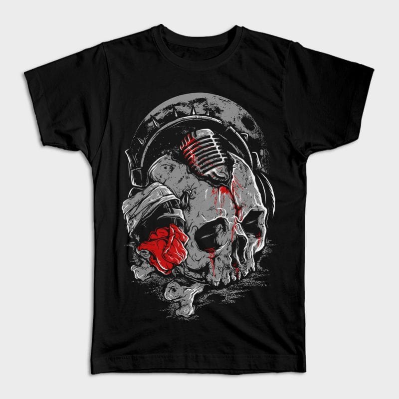 Death Musician t shirt designs for merch teespring and printful