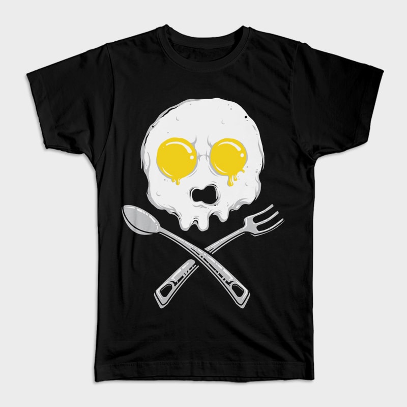 Eggskull vector t shirt design