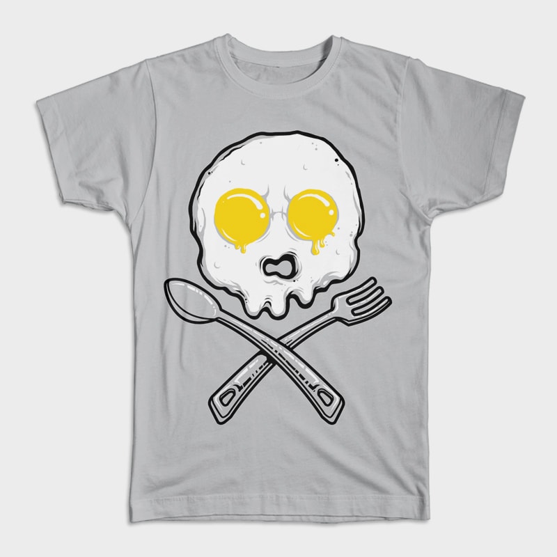 Eggskull vector t shirt design