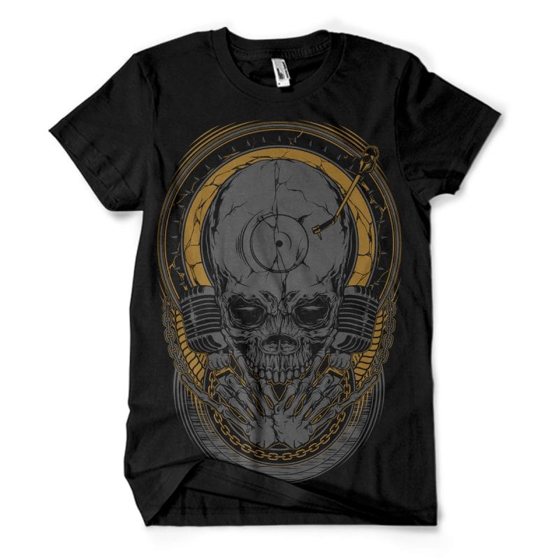 Metal Disc Jockey vector shirt designs