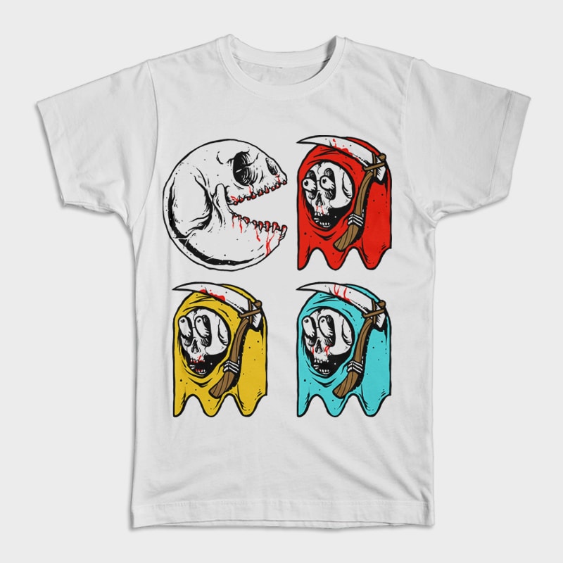 Pac Skull t shirt designs for printful