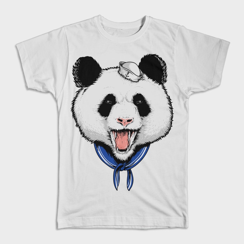 Panda Sailor t shirt designs for sale