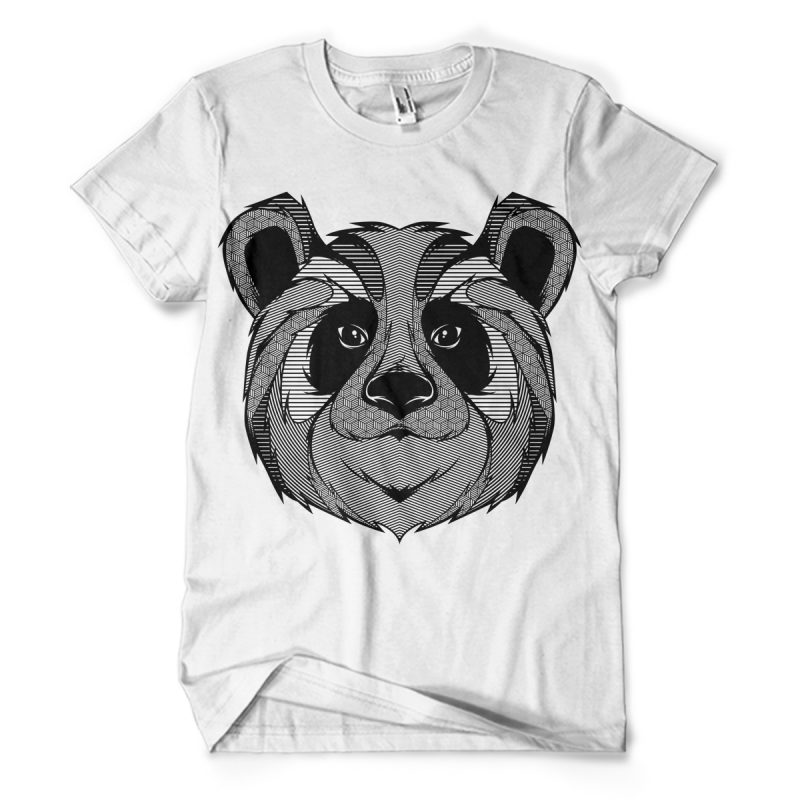Panda Zentangle t shirt designs for merch teespring and printful