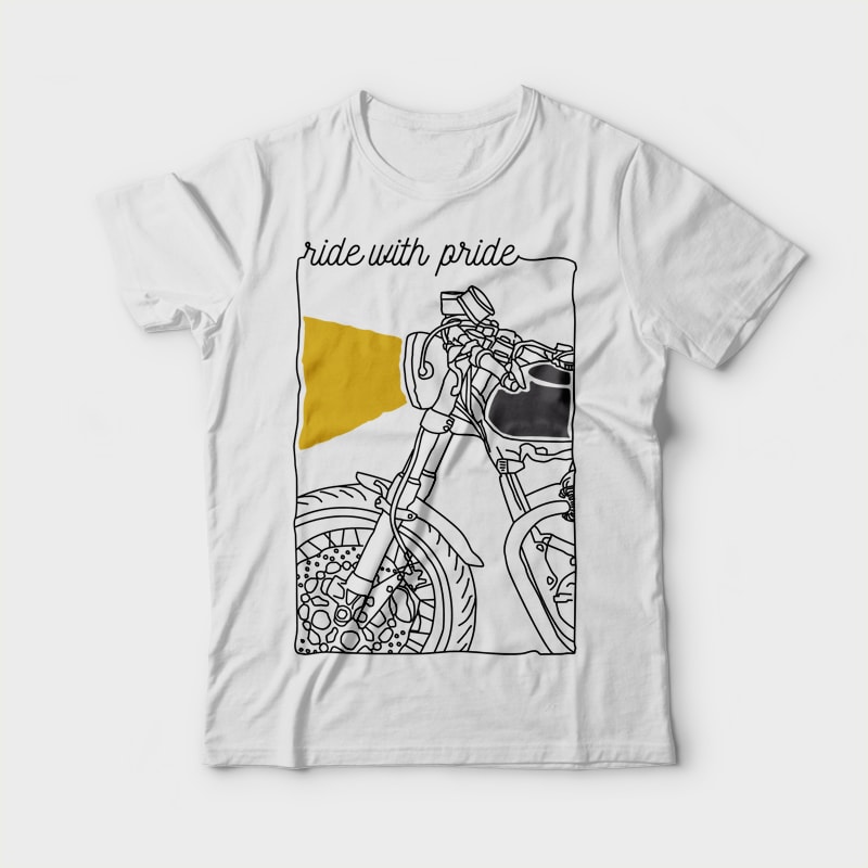 Ride with Pride t shirt designs for merch teespring and printful