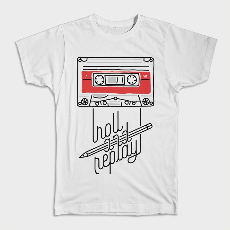 Roll and Replay t shirt designs for sale