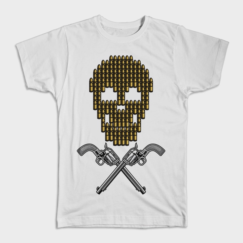 Skull Bullets buy t shirt designs artwork