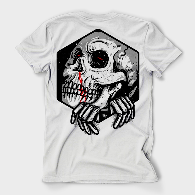 Skull Hexagon buy t shirt designs artwork