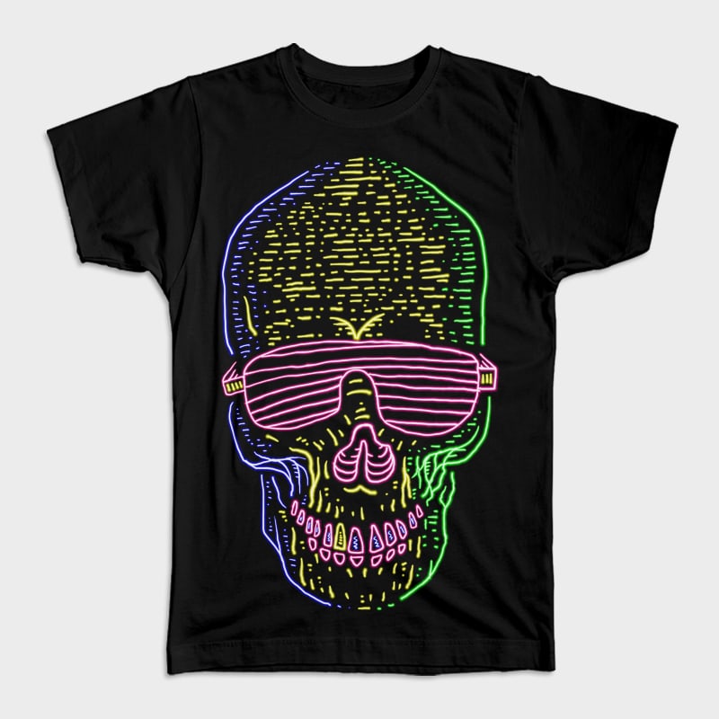Skull Neon tshirt-factory.com