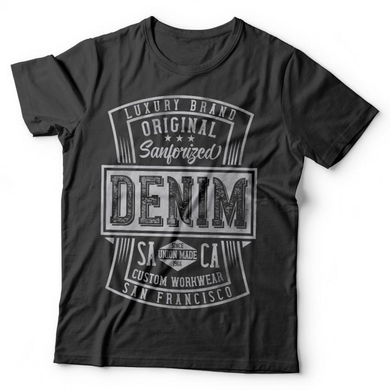 Denim label. Vector t-shirt design buy t shirt design