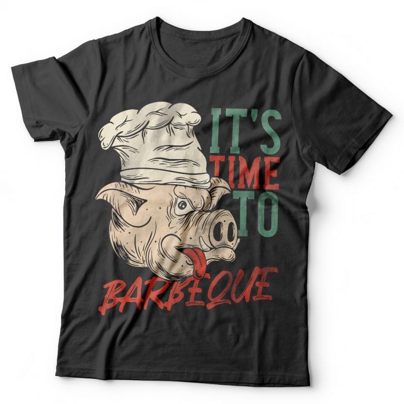 It’s time to BBQ. Vector t-shirt design tshirt design for merch by amazon