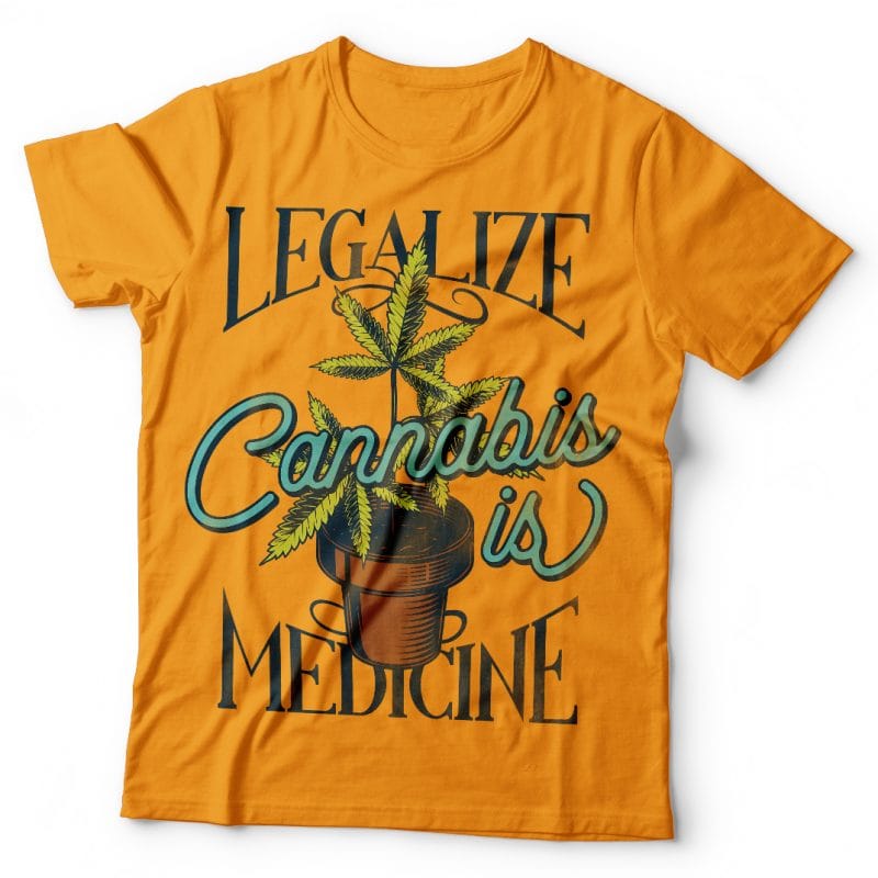 Legalize cannabis is medicine. Vector t-shirt design tshirt design for merch by amazon