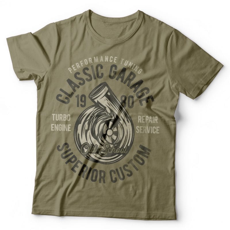 Performance tuning classic garage. Vector t-shirt design vector t shirt design
