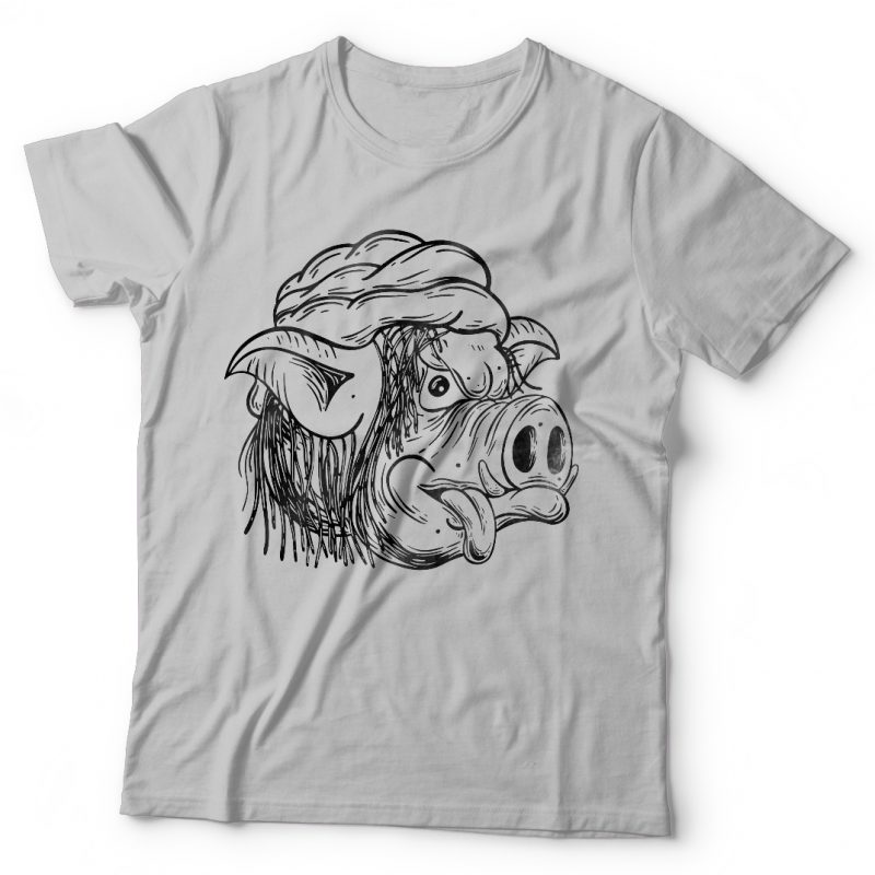 Rastaman pig. Vector t-shirt design vector shirt designs
