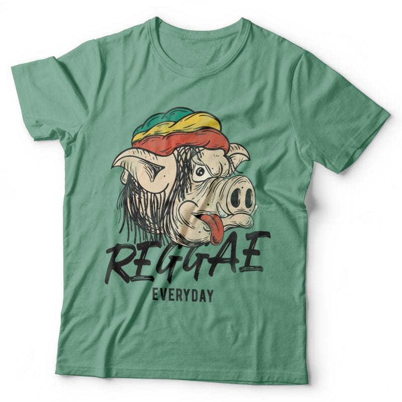 Reggae everyday. Vector t-shirt design vector shirt designs