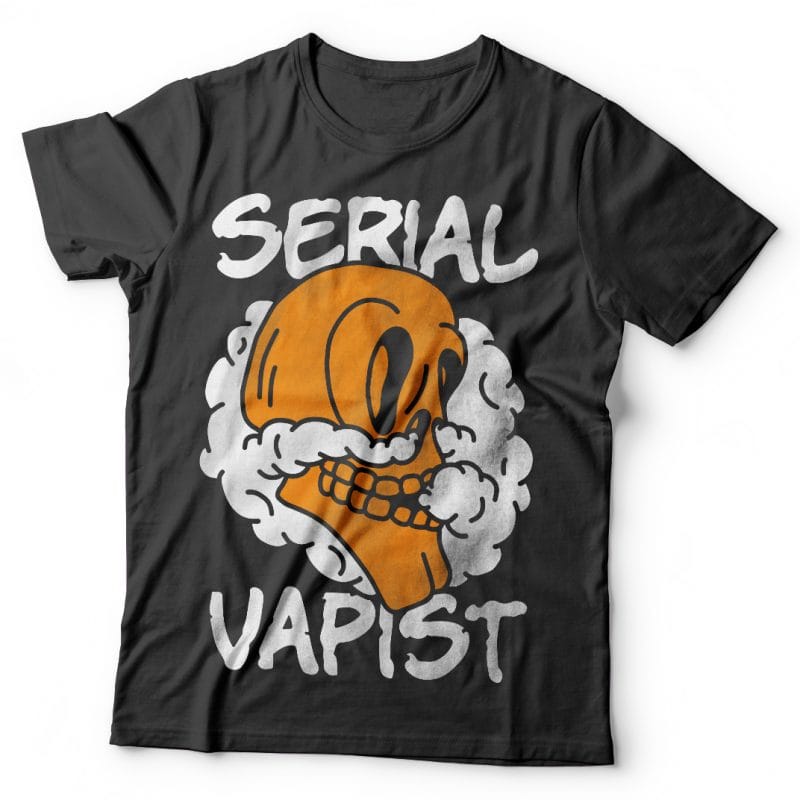 Serial vapist. Vector t-shirt design vector shirt designs