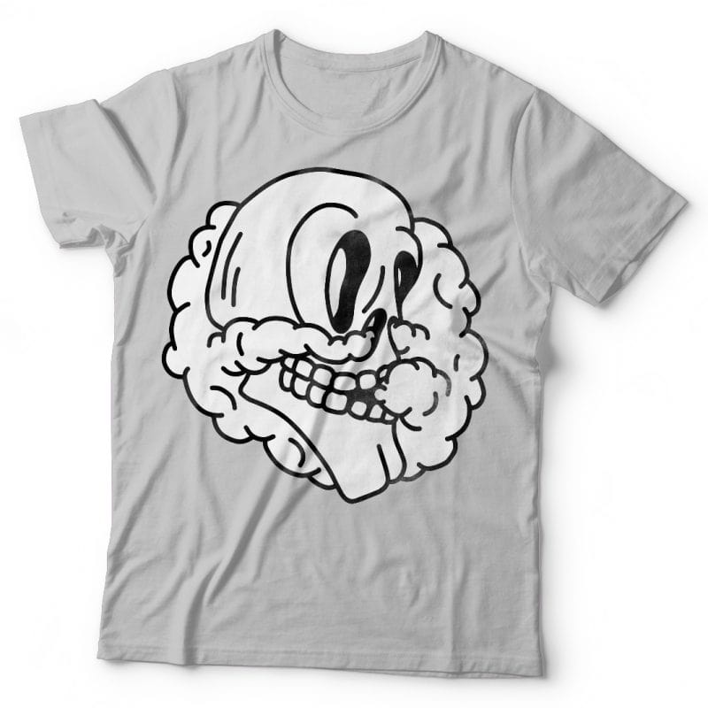 Smoking skull. Vector t-shirt design - Buy t-shirt designs