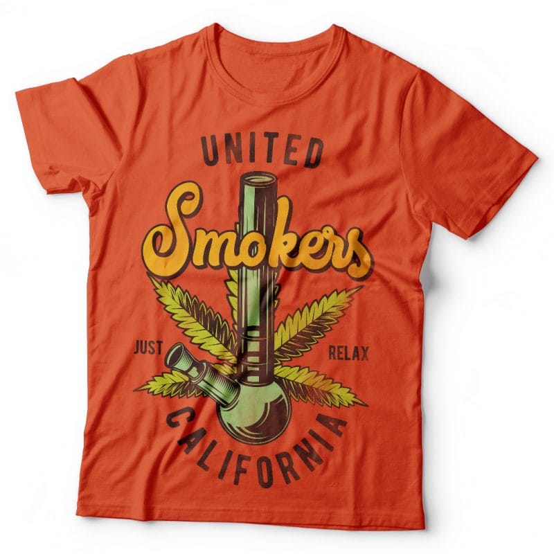United smokers. Vector t-shirt design buy t shirt designs artwork