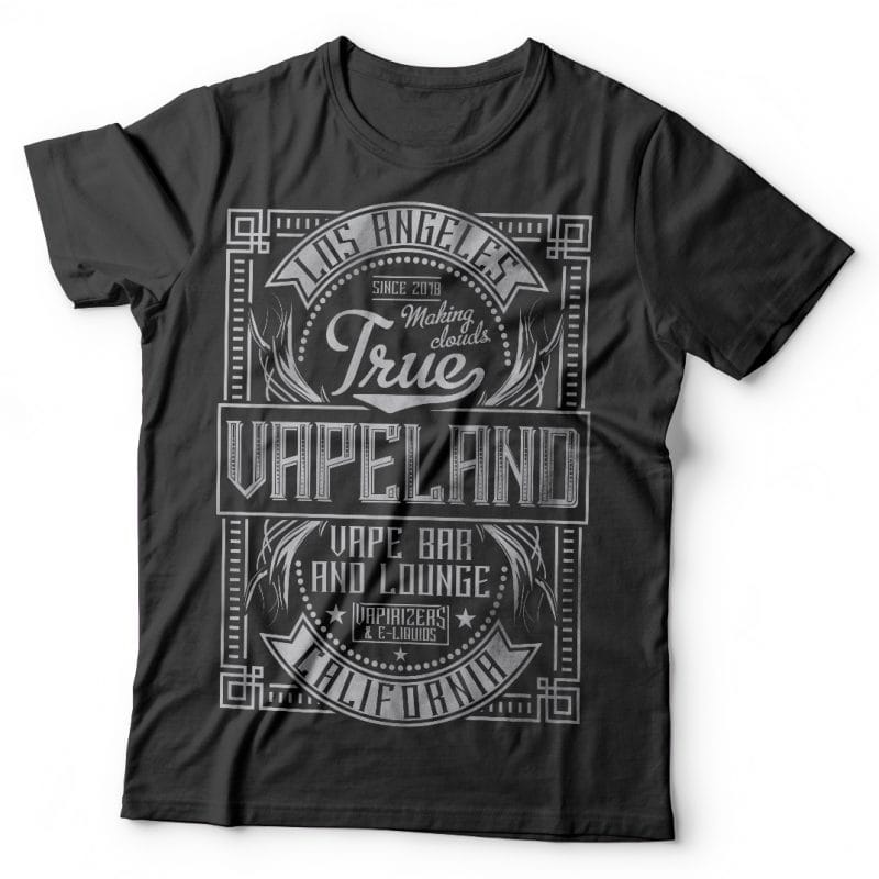 Vapeland. Vector t-shirt design buy tshirt design