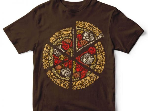 Pizza vector t-shirt design