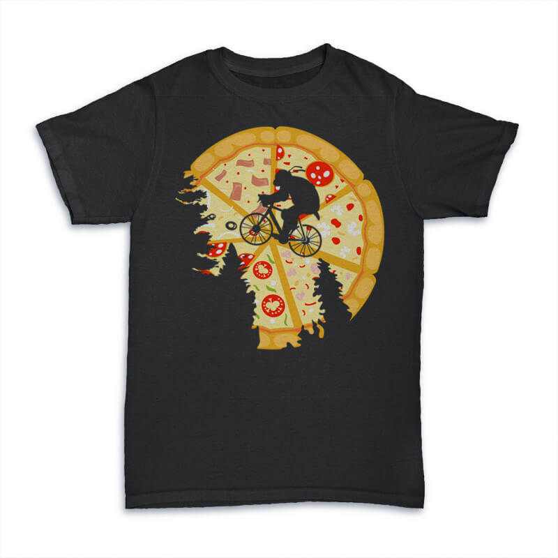 Pizza Moon Graphic tee design vector shirt designs