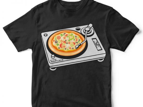 Pizza scratch print ready shirt design