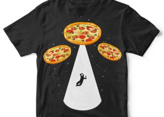 Pizza UFO t-shirt design