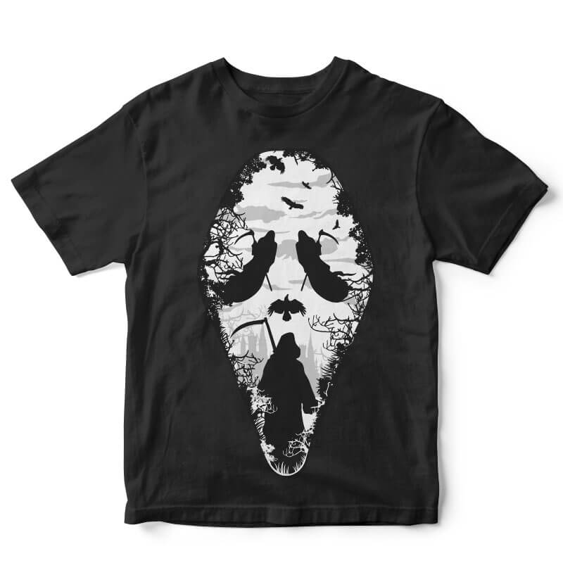 Reaper Scream tshirt design tshirt design for merch by amazon