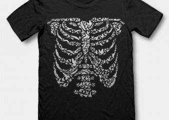 Ribcage Bird t shirt design