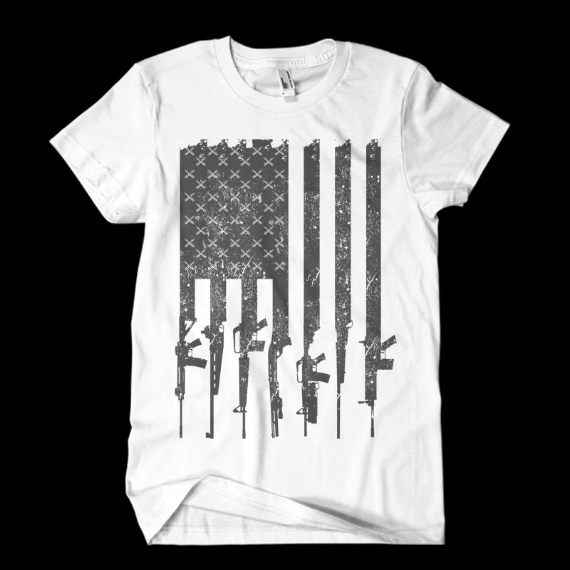 american flag rifle shirt