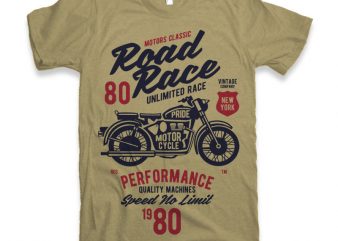 Road Race Motorcycles T-shirt design