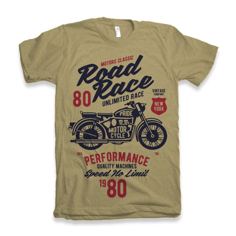 Road Race Motorcycles T-shirt design tshirt design for sale