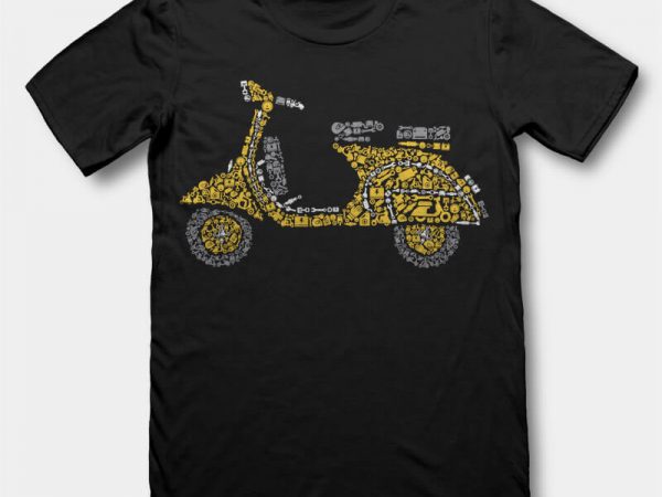 Scooter t-shirt design