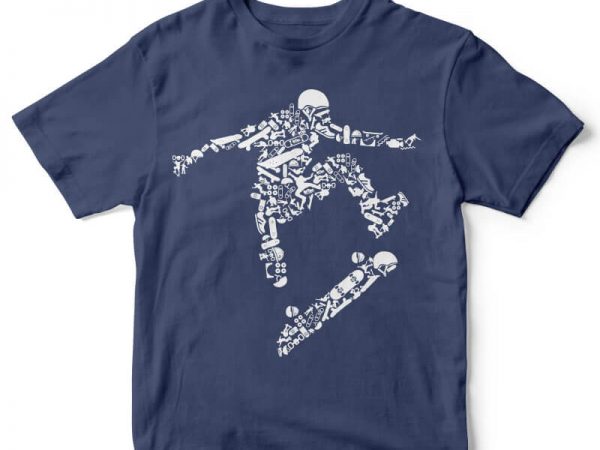 Skater t shirt design