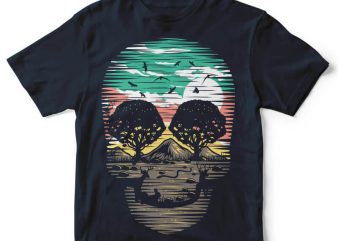 Skull Nature t-shirt design