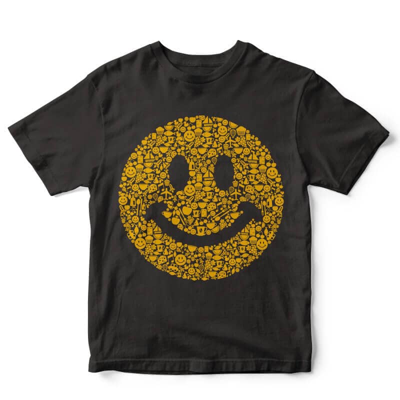 Smiley tshirt design vector t shirt design