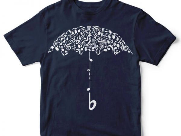 Sound of rain t-shirt design