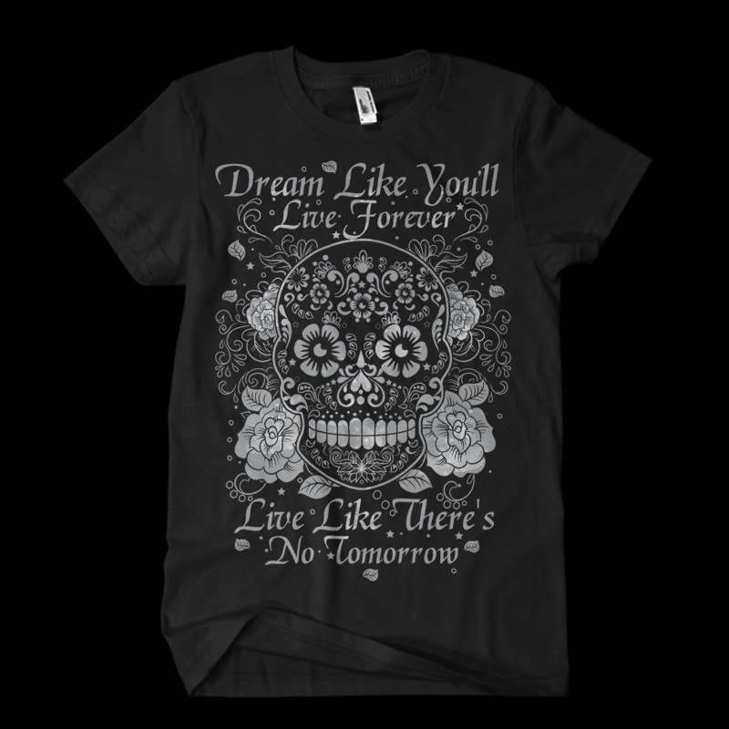 Sugar Skull t shirt designs for sale