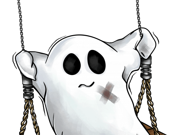 Swing ghost t shirt design template