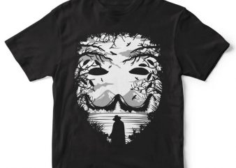 The Mask graphic t-shirt design