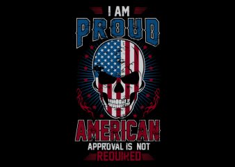 I am American vector t-shirt design