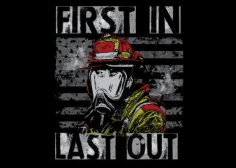 Firefighter vector t shirt design artwork